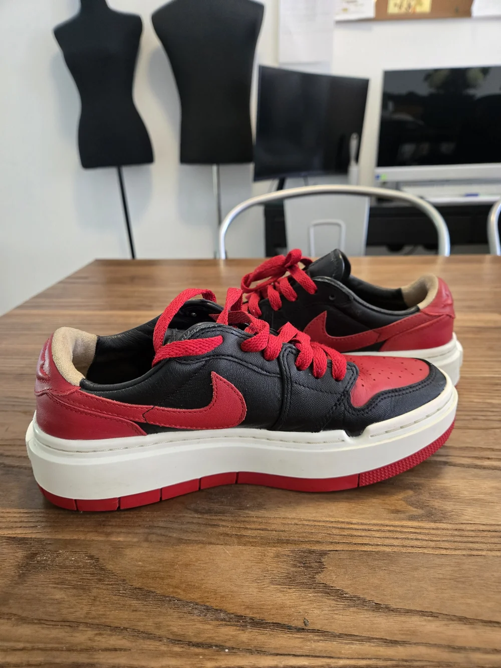 Nike Air Jordan 1 Elevate Low DQ1823-006 Black/Red Sail- Women’s Size US 7